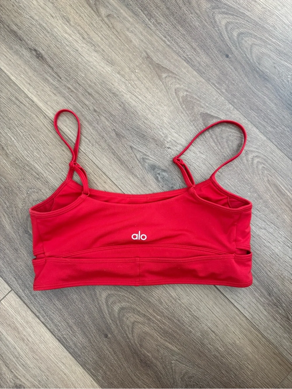 Alo Yoga  High-Waist Red Performance Leggings and Crop Top